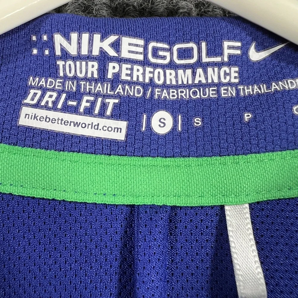 Nike Golf Tour Performance Polo Shirt Womens Small Blue Short Sleeve Dri Fit